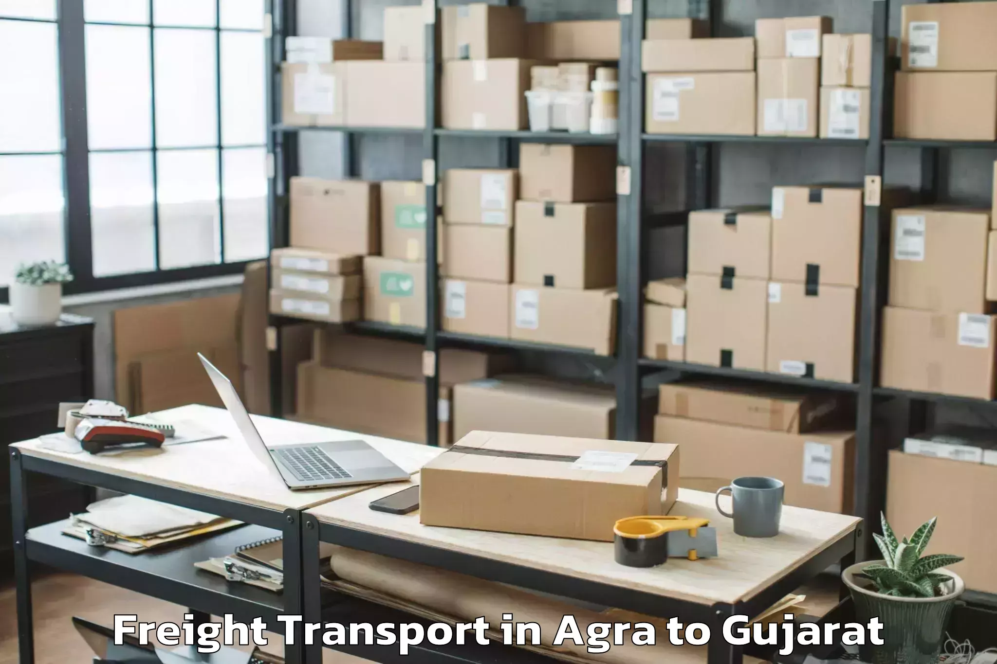 Top Agra to Crystal Mall Rajkot Freight Transport Available